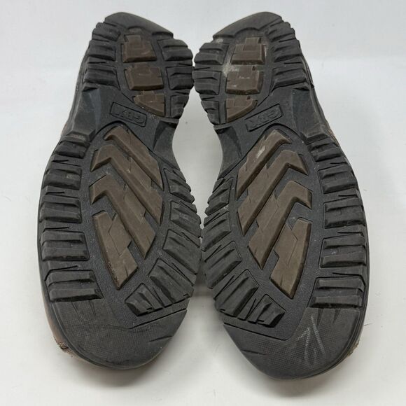 GBX Chunky Shoes Mens 12 M Brown Distressed Leather Slip On Vintage Y2K Biker - Picture 13 of 16